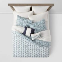 12pc Reversible Paisley Print Comforter & Sheets Set Blue/Dark Teal Blue - Threshold™ 15 12pc Reversible Paisley Print Comforter & Sheets Set Blue/Dark Teal Blue - Threshold™ -Selected Home Furnishings Store GUEST fe253a34 1700 4fed 8295 3a12639e7b99