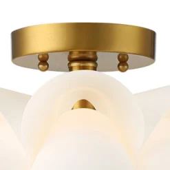 Possini Euro Design Modern Ceiling Light Semi Flush Mount Fixture White Flower Gold Metal 15 3/4" Wide Living Room Bedroom Kitchen 10 Possini Euro Design Modern Ceiling Light Semi Flush Mount Fixture White Flower Gold Metal 15 3/4" Wide Living Room Bedroom Kitchen -Selected Home Furnishings Store GUEST fef6218a 716d 4463 96b6 83ff662f8639